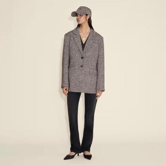  홀츠베일러 수트 자켓 홀즈와일러 에미 헤링본 블레이저 브라운 믹스