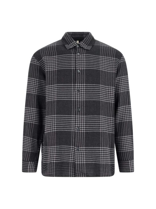  선플라워 긴팔 셔츠 스튜디오 체크  그레이