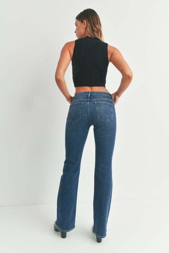  저스트 블랙 데님 데님 팬츠 로우라이즈 부츠컷 라이트 데님 - JUST BLACK DENIM