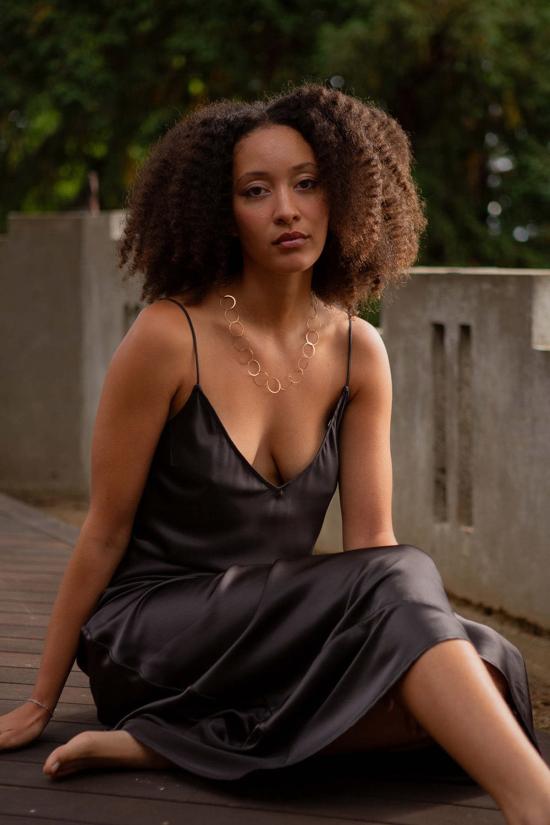  에리카 타노브 롱 원피스 에리카 타노프 탈룰라 실크 샤르뫼즈 가운 - ERICA TANOV