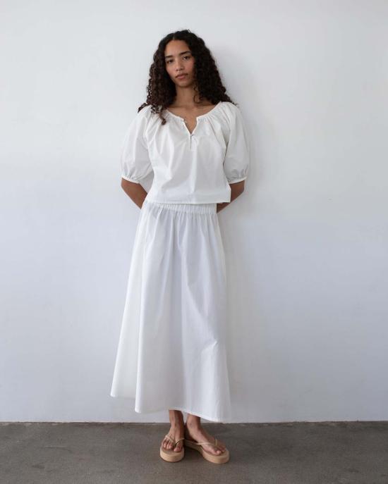  어니스트 코튼 롱 스커트 팔머 스커트 - HONEST COTTON