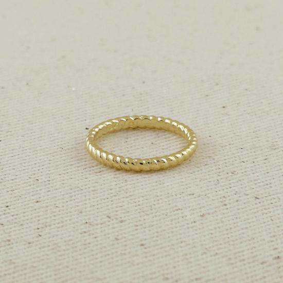  골드파이 반지 골드 피 18k 금도금 트위스트 디자인 밴드 링