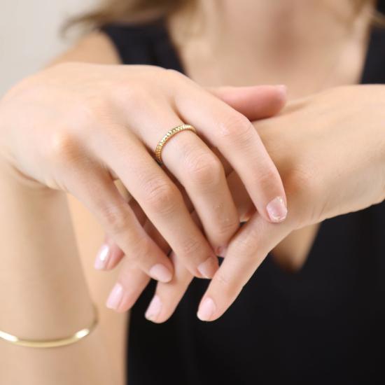  골드파이 반지 골드 피 18k 금도금 트위스트 디자인 밴드 링 - GOLDFI