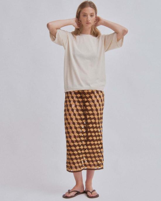  사야카 다비스 뉴욕 롱 스커트 사야카 데이비스 뉴욕 크로셰  선 X 우드 - SAYAKA DAVIS NEW YORK