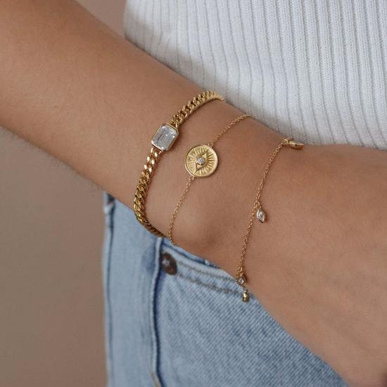  Au 79 바디 주얼리 맨해튼 체인 팔찌 (큐빅 지르코니아 포함) - OTHER BRANDS