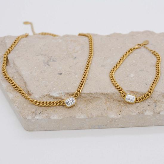  Au 79 바디 주얼리 맨해튼 체인 팔찌 (큐빅 지르코니아 포함) - OTHER BRANDS