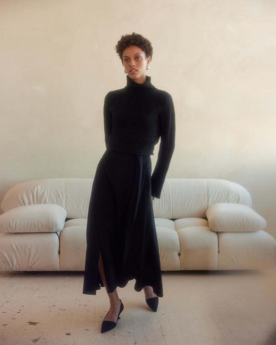  보즈 스웨터 골지 크롭 - VOZ