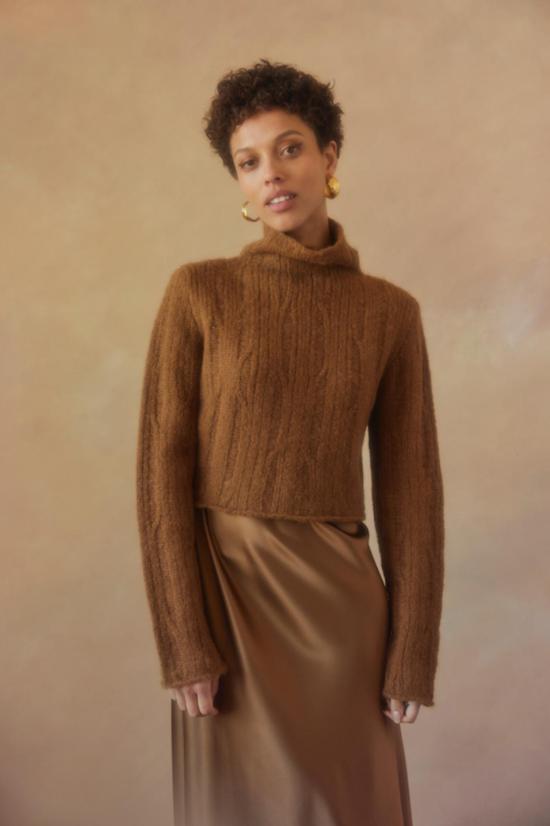  보즈 스웨터 골지 크롭 - VOZ