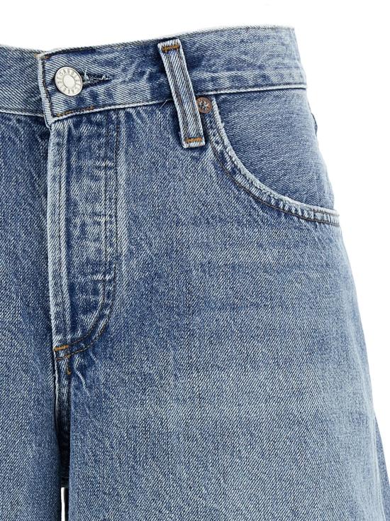  에이골디 데님 숏팬츠 아골드 배기 V 숏 버뮤다 쇼츠 라이트 블루 - AGOLDE