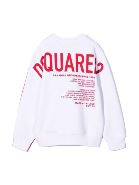  [키즈] 디스퀘어드2 풀오버 키즈 Dsquared2 릴렉스 펠파 스웨트셔츠 화이트 - DSQUARED2