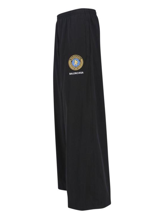  발렌시아가 스트레이트 팬츠 로고 트랙 팬츠 블랙 - BALENCIAGA
