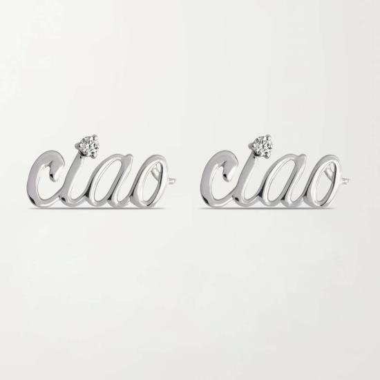  몬세라트 뉴욕 이어링 더 차오 스터드 화이트 골드 - MONTSERRAT NEW YORK