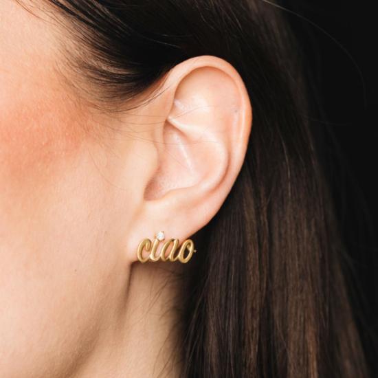  몬세라트 뉴욕 이어링 더 차오 스터드 화이트 골드