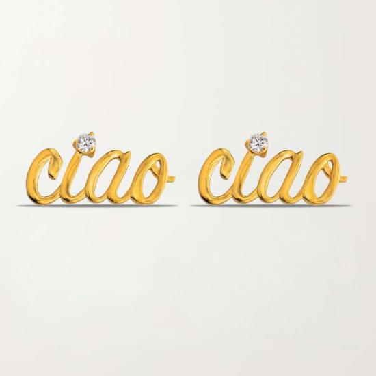  몬세라트 뉴욕 이어링 더 차오 스터드 화이트 골드 - MONTSERRAT NEW YORK