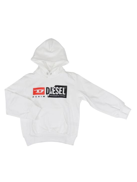  [키즈] 디젤 풀오버 큐틱스 아동용 오버 스웨트셔츠 화이트 - DIESEL