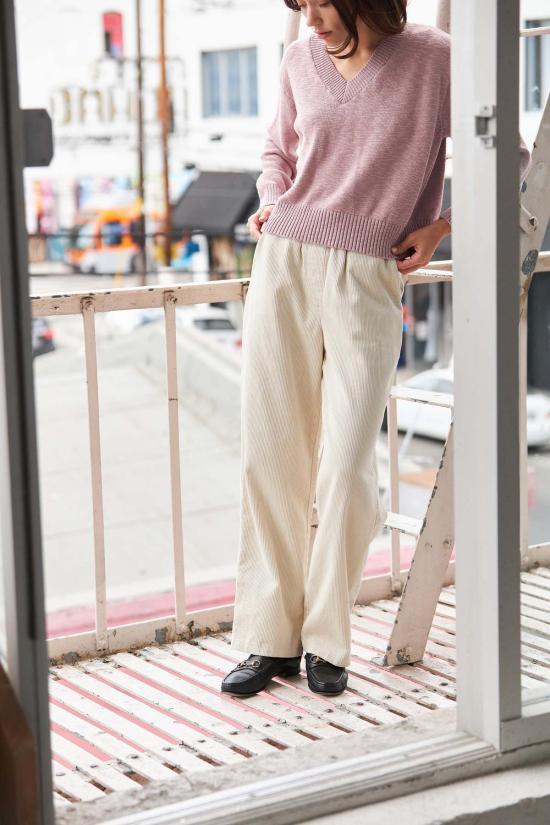  It Is Well L.A. 스트레이트 팬츠 잇 이즈 웰 L.A. 코듀로이 풀 팬츠 - OTHER BRANDS