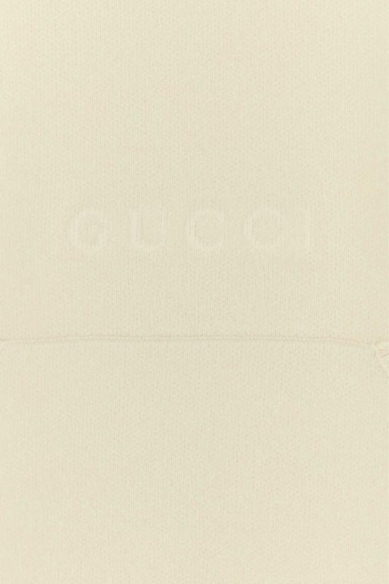  구찌 긴팔 티셔츠 아이보리 스트레치 울 블렌드 스웨트셔츠 - GUCCI