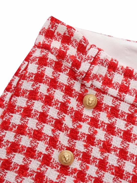  [키즈] 발망 쇼츠/버뮤다 키즈 수트 반바지 레드 - BALMAIN