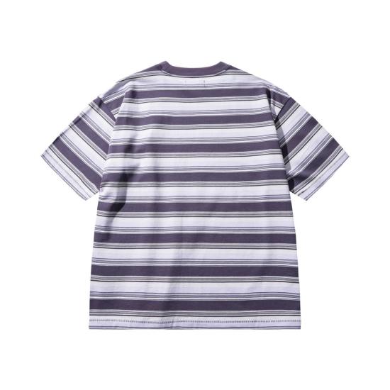  마켓 반팔 티셔츠 스마일리 락업 스트라이프 티셔츠 - MARKET