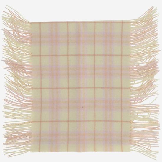  버버리 샌들 체크 프린트 오픈토 플랫  레드