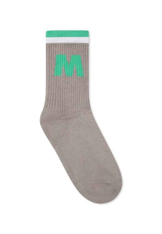  [키즈] 마르니 발목 양말 로고 아동용 양말 (회색)