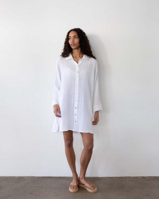  Honest Cotton 숏 원피스 어니스트 코튼 반팔 셔츠 드레스 - OTHER BRANDS