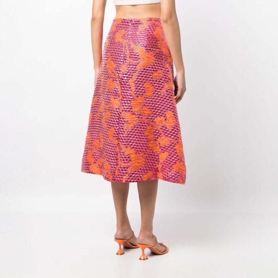  바움 운드 페르드가르텐 미디 스커트 Baum und Pferdgarten 샤리 스커트 핑크 버블 - BAUM UND PFERDGARTEN