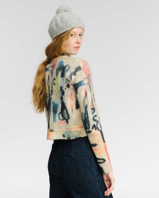  레이첼 코미 스웨터 대시 프린트 모헤어 풀오버 엠마 프린트 - RACHEL COMEY