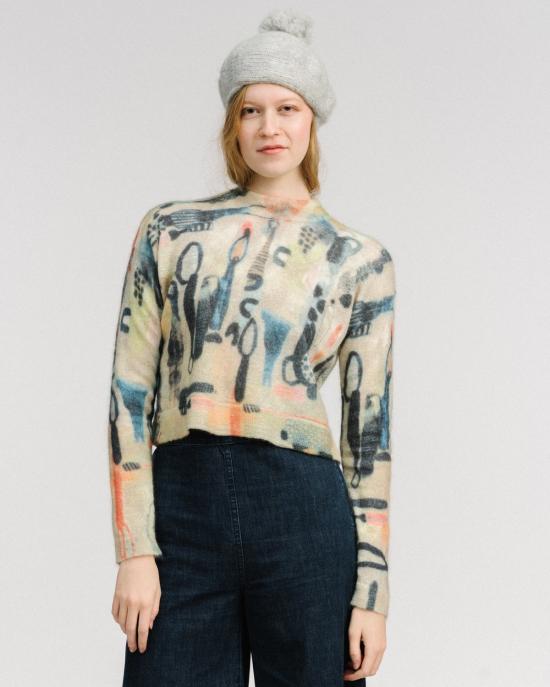  레이첼 코미 스웨터 대시 프린트 모헤어 풀오버 엠마 프린트 - RACHEL COMEY