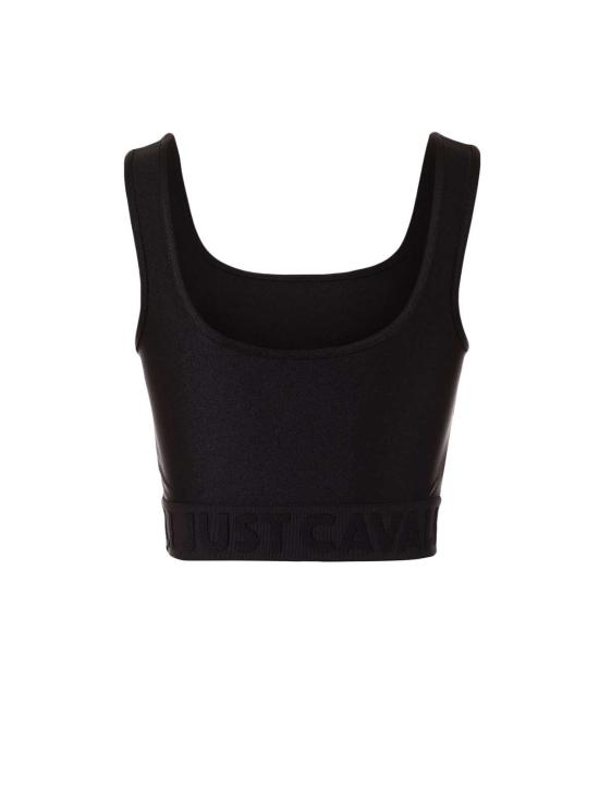  로베르토 카발리 트레이닝 티셔츠 저스트 카발리  블랙 - ROBERTO CAVALLI