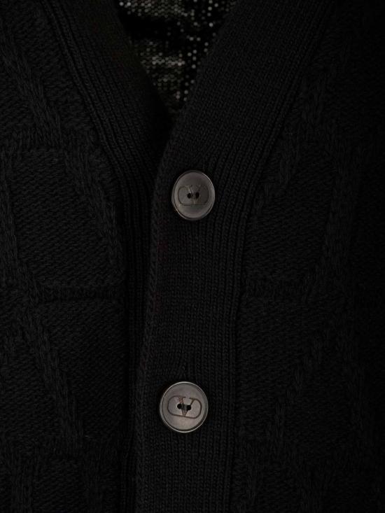  발렌티노 가라바니 가디건 발렌티노 토일 아이코노그래프 카디건 블랙 - VALENTINO GARAVANI