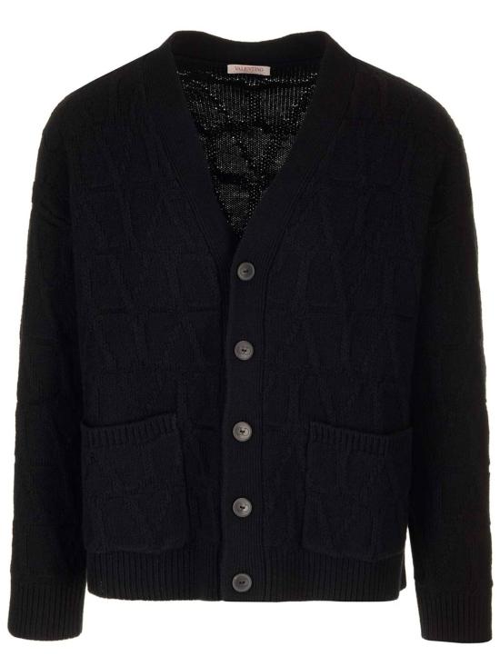  발렌티노 가라바니 가디건 발렌티노 토일 아이코노그래프 카디건 블랙