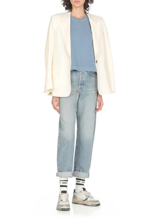  오트리 반팔 티셔츠 로고 티셔츠 (블루) - AUTRY