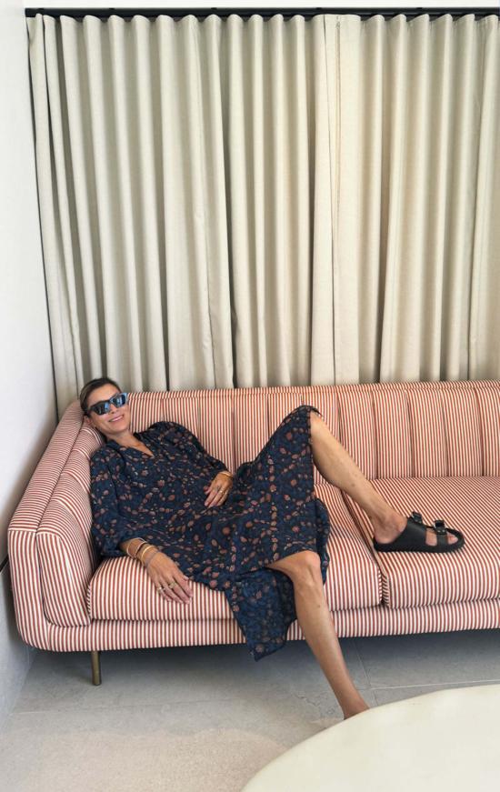  투 롱 원피스 플로럴 다부 포켓 카프탄 - TWO