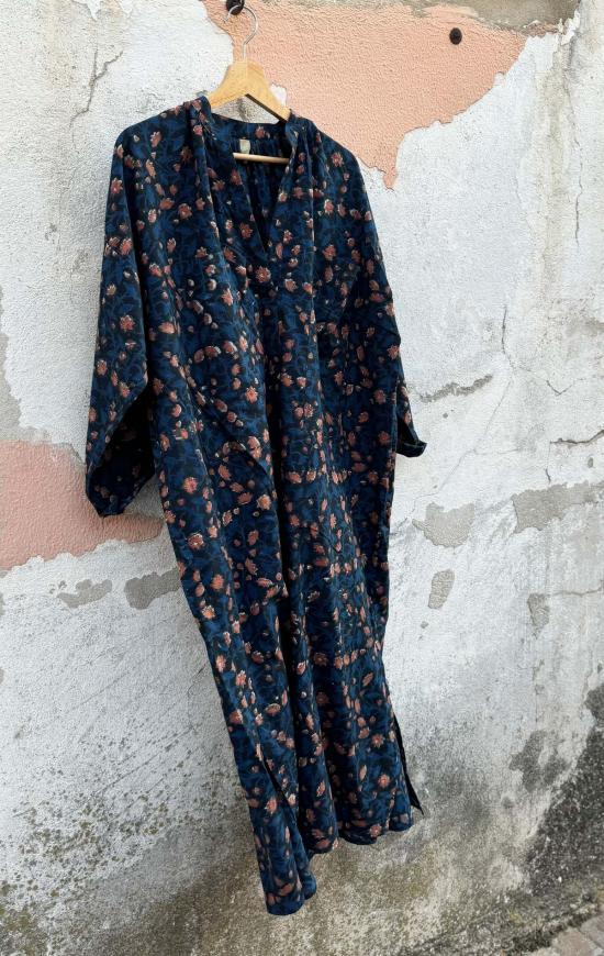  투 롱 원피스 플로럴 다부 포켓 카프탄 - TWO