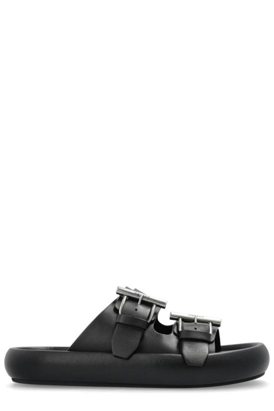  알렉산더 맥퀸 샌들 가죽  블랙/실버