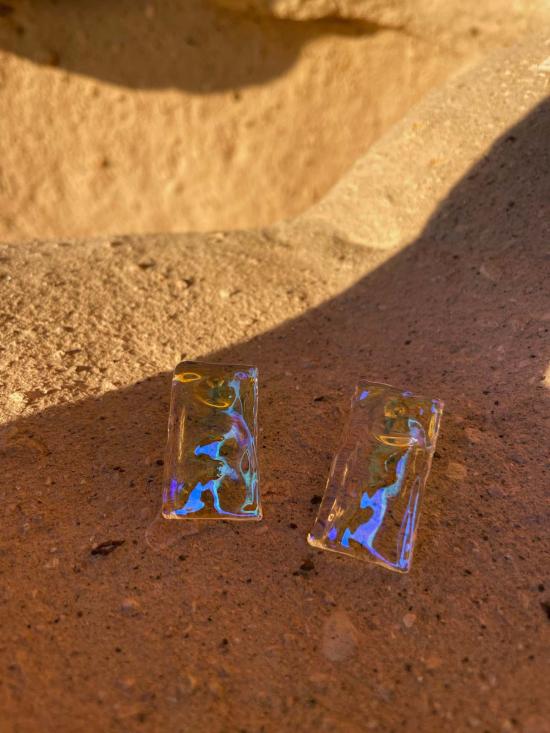  줄리 테브노 이어링 줄리 테베노 리버 에니그마 유리 귀걸이 - JULIE THEVENOT