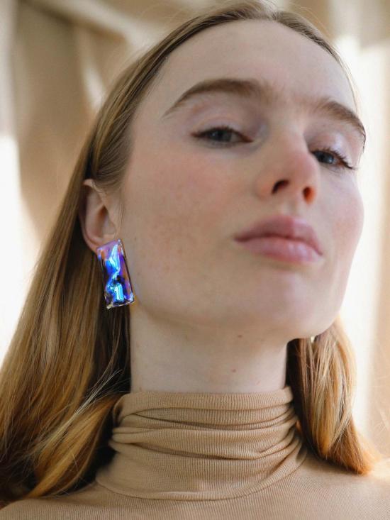  줄리 테브노 이어링 줄리 테베노 리버 에니그마 유리 귀걸이 - JULIE THEVENOT