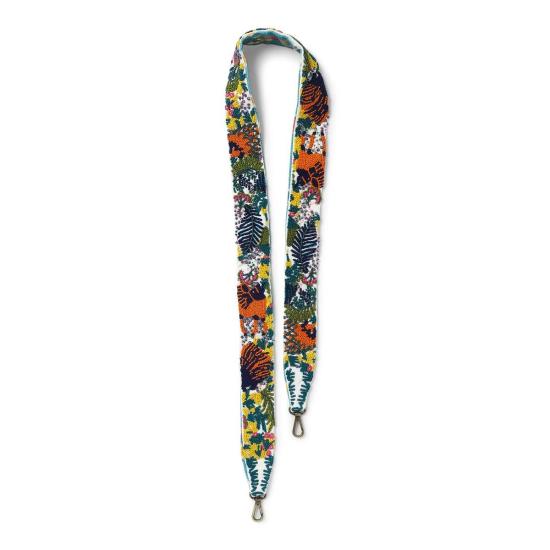  Vismaya 가죽소품 비스마야 나뭇잎 자수 스트랩 아이보리