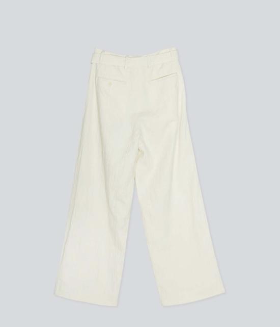  사야카 다비스 뉴욕 스트레이트 팬츠 사야카 데이비스 뉴욕 벨티드 턱드 팬츠 아이보리 - SAYAKA DAVIS NEW YORK