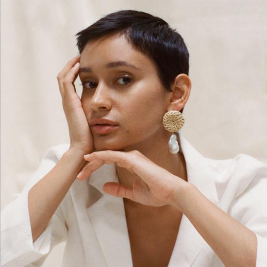  크레시오니 이어링 Crescioni Terra 귀걸이 팜 앤 펄 - CRESCIONI