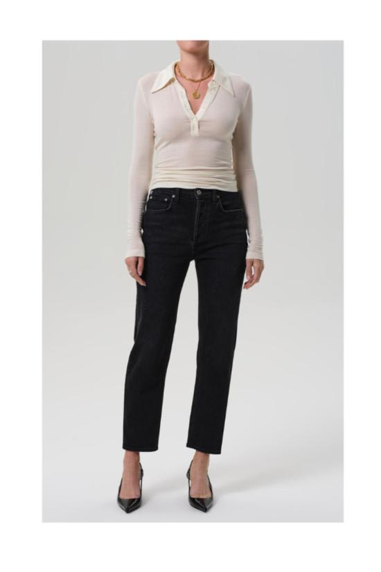  시티즌 오브 휴머니티 데님 팬츠 시티즌스 오브 휴머니티 델피나 인 윌로우 진 블랙 - CITIZEN OF HUMANITY