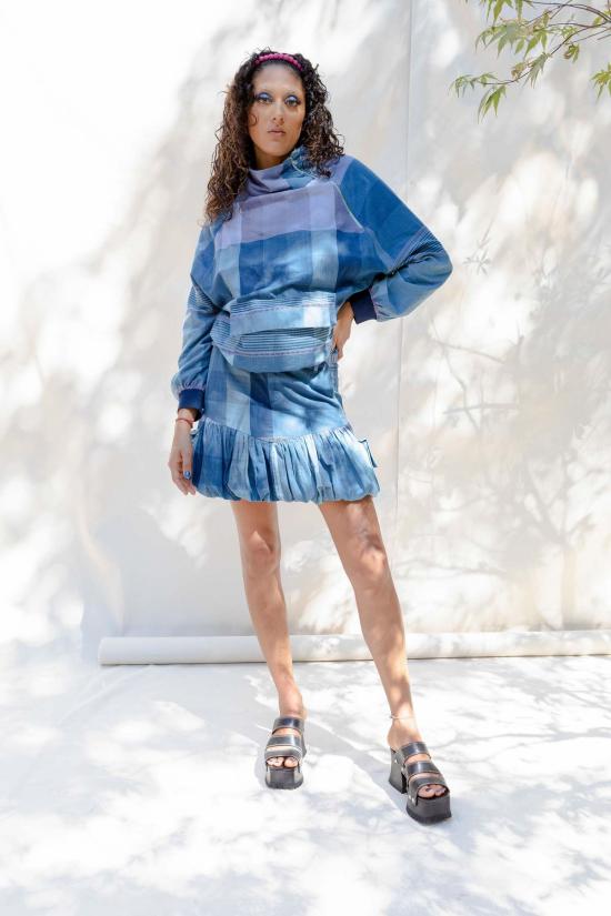  아바카시 블라우스 돌먼 지퍼 풀오버 - ABACAXI