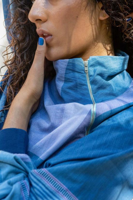  아바카시 블라우스 돌먼 지퍼 풀오버 - ABACAXI