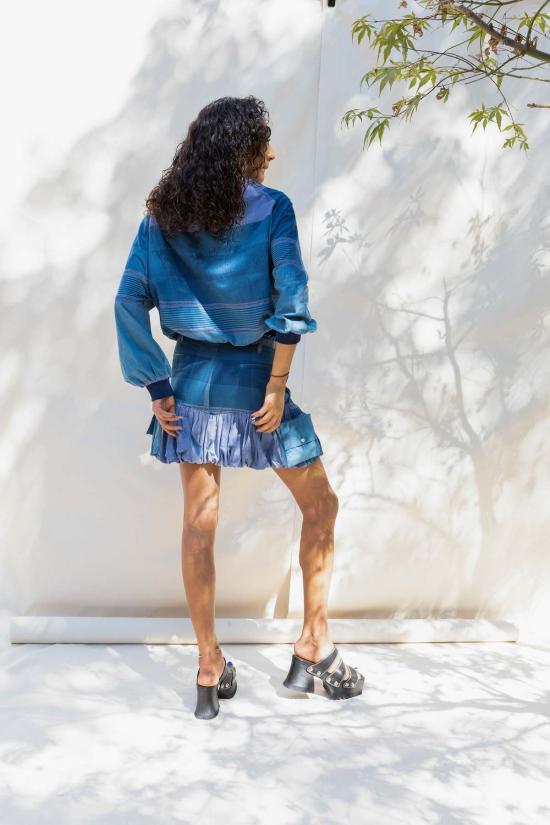  아바카시 블라우스 돌먼 지퍼 풀오버 - ABACAXI