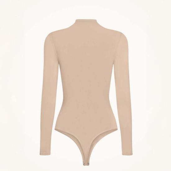  월포드 바디수트 티셔츠 Wolford Buenos Aires 스트링 바디수트 Café Au Lait - WOLFORD