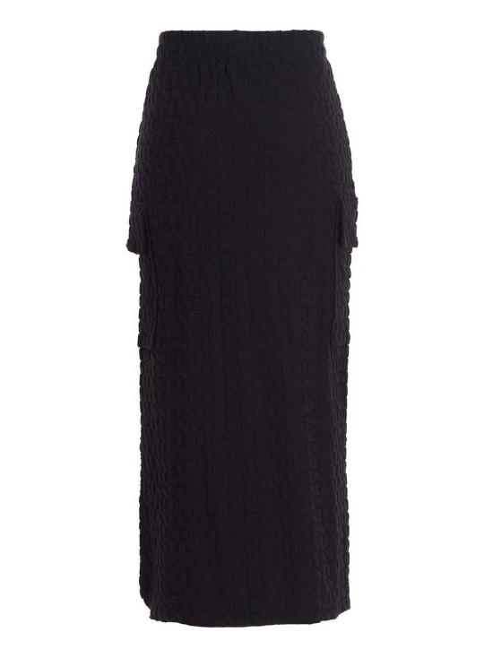  써네이 미디 스커트 Sunnei Gonna 미디 로고 올오버 스커트 블루 - SUNNEI