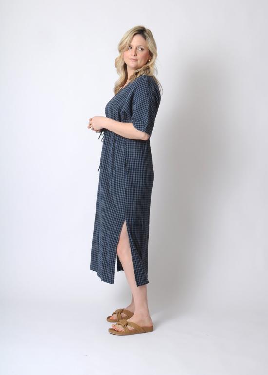  Conifer 롱 원피스 코니퍼 엠파이어 드레스 블루 체크 - CONIFER