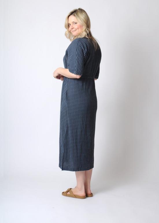  Conifer 롱 원피스 코니퍼 엠파이어 드레스 블루 체크 - CONIFER