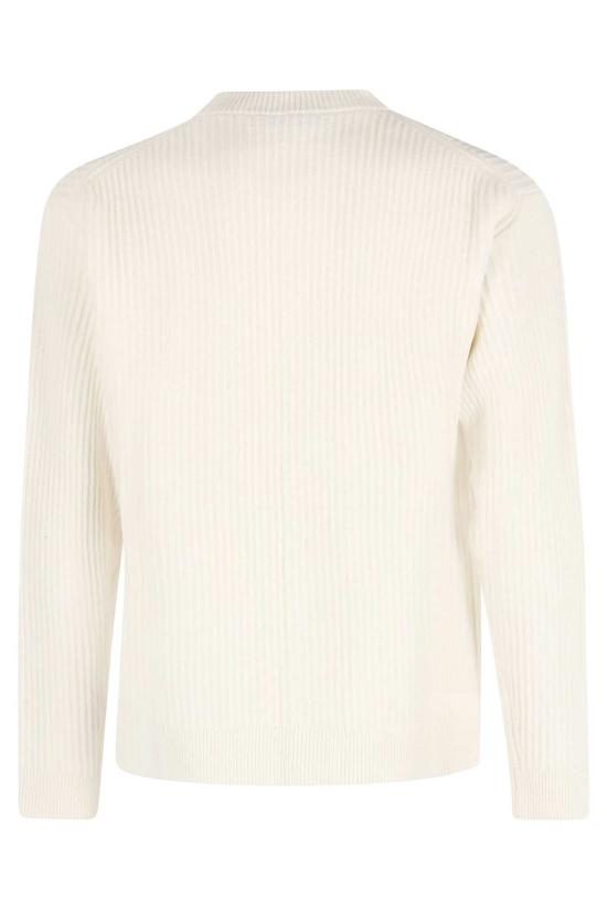  메종키츠네 가디건 메종 키츠네 폭스 헤드 울 골지  에크루 - MAISON KITSUNE